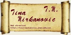 Tina Mirkanović vizit kartica